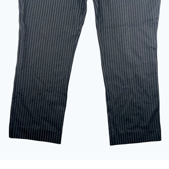 Chicos So Slimming Juliet Straight Leg Pinstripe Pants 16P Black & White - Picture 13 of 16